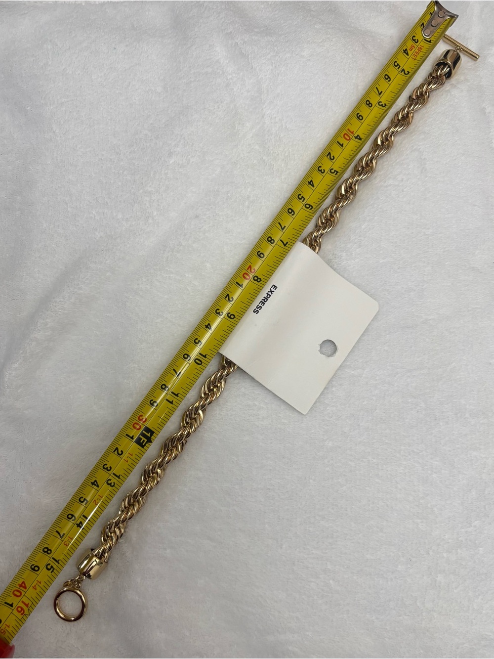 Express Gold-Tone Twisted Rope Chain Necklace - Gold - Picture 7 of 8